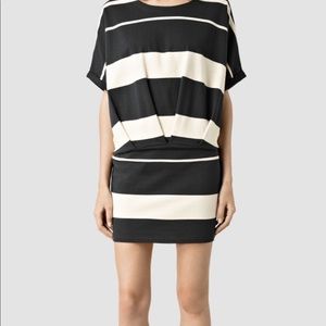 All saints Lea malt stripe dress